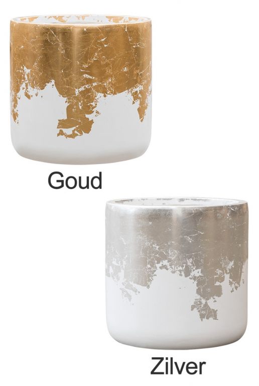 Luxe goud zilver pot