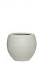 Witte ronde pottery pot